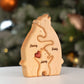 Personalized wooden family bear puzzle