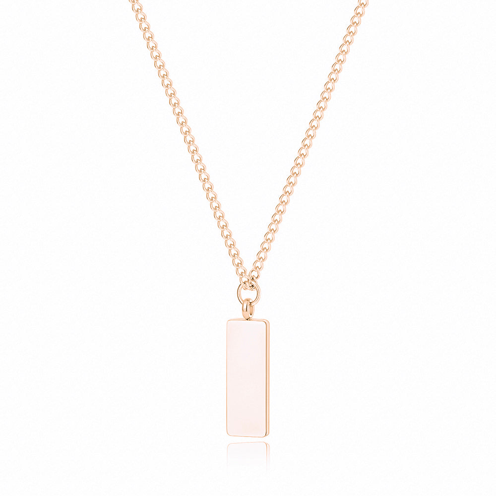 Pillar Necklace with Engraving