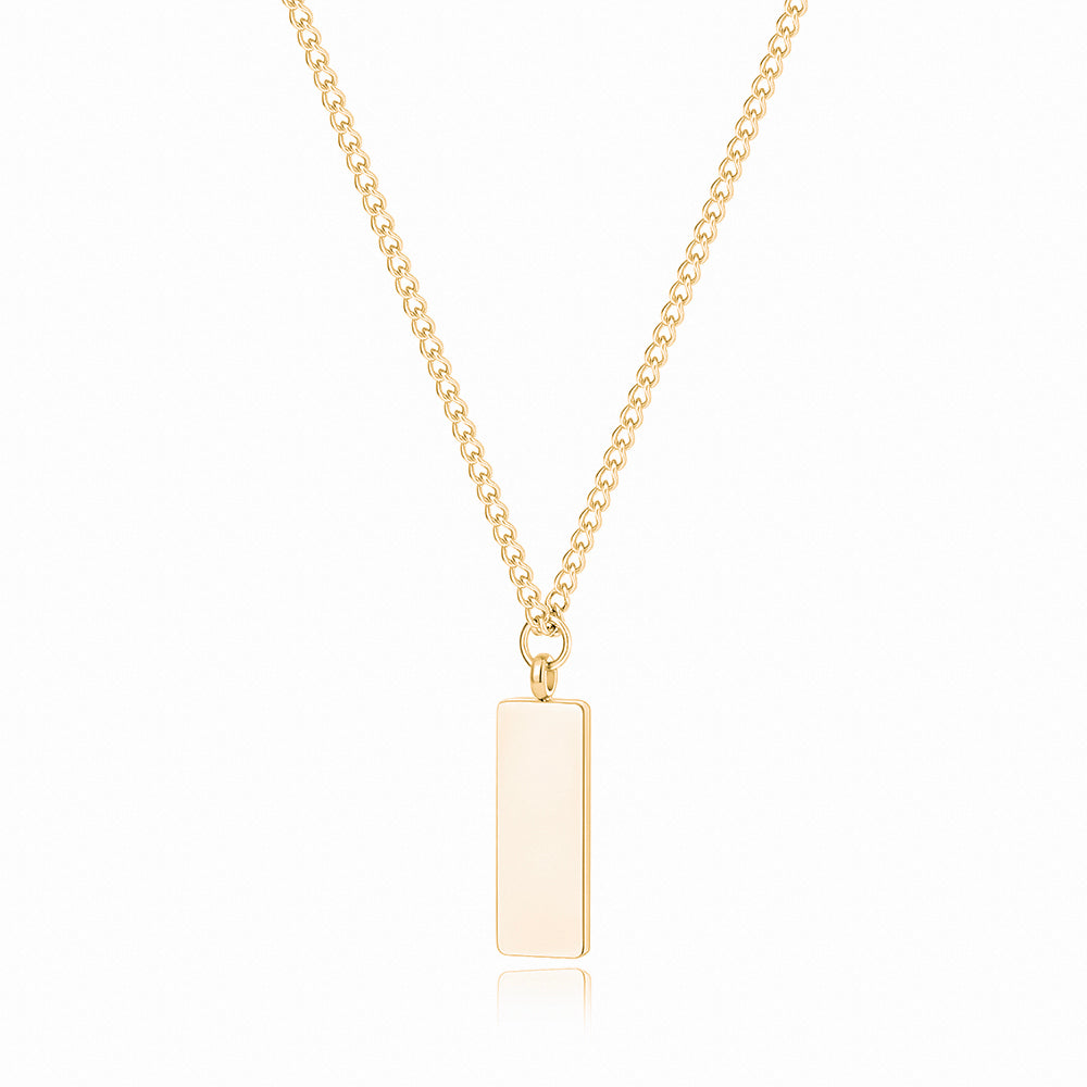 Pillar Necklace with Engraving