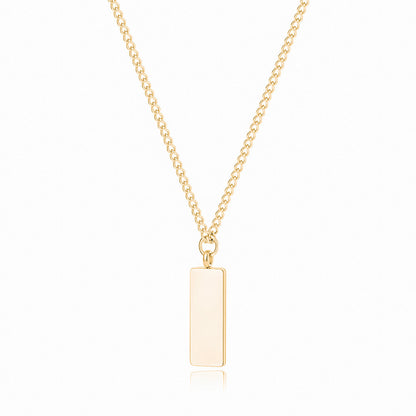 Pillar Necklace with Engraving