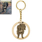 Circle dog silhouette key ring